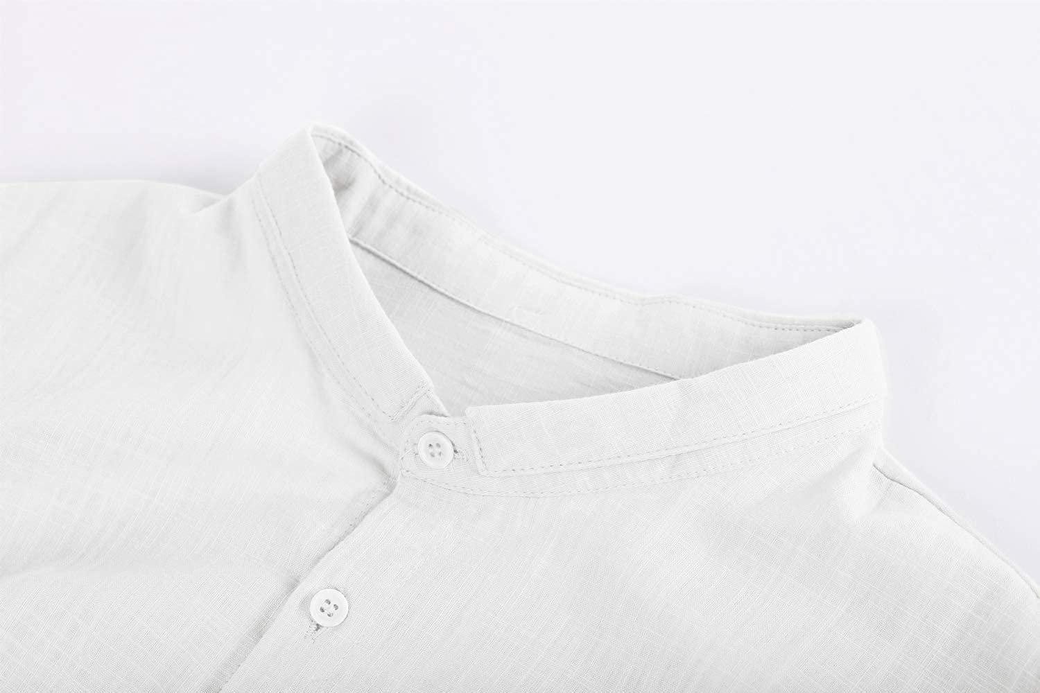 Makkrom Camisa de Lino Blanco Hombre